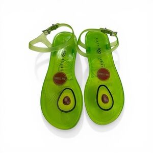 Katy Perry The Geli Avocado Jelly Ankle Strap Sandal Flip Flop Size 6